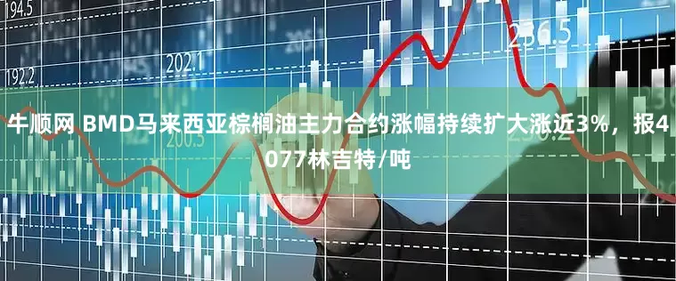 牛顺网 BMD马来西亚棕榈油主力合约涨幅持续扩大涨近3%，报4077林吉特/吨